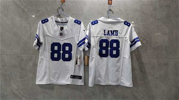 Women%27s Dallas Cowboys #88 CeeDee Lamb White 2023 F.U.S.E. Limited Stitched Jersey